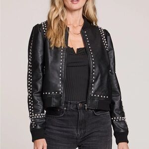 Studded Black Leather Jacket